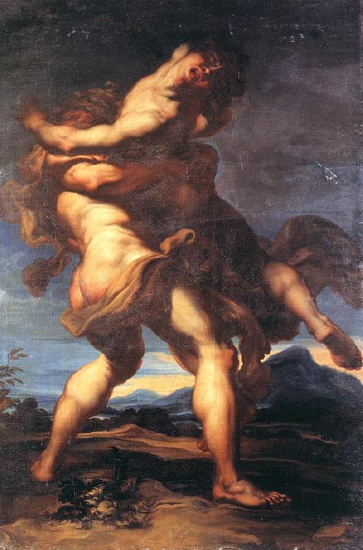 FERRARI, Gaudenzio Hercules and Antaeus fdh France oil painting art